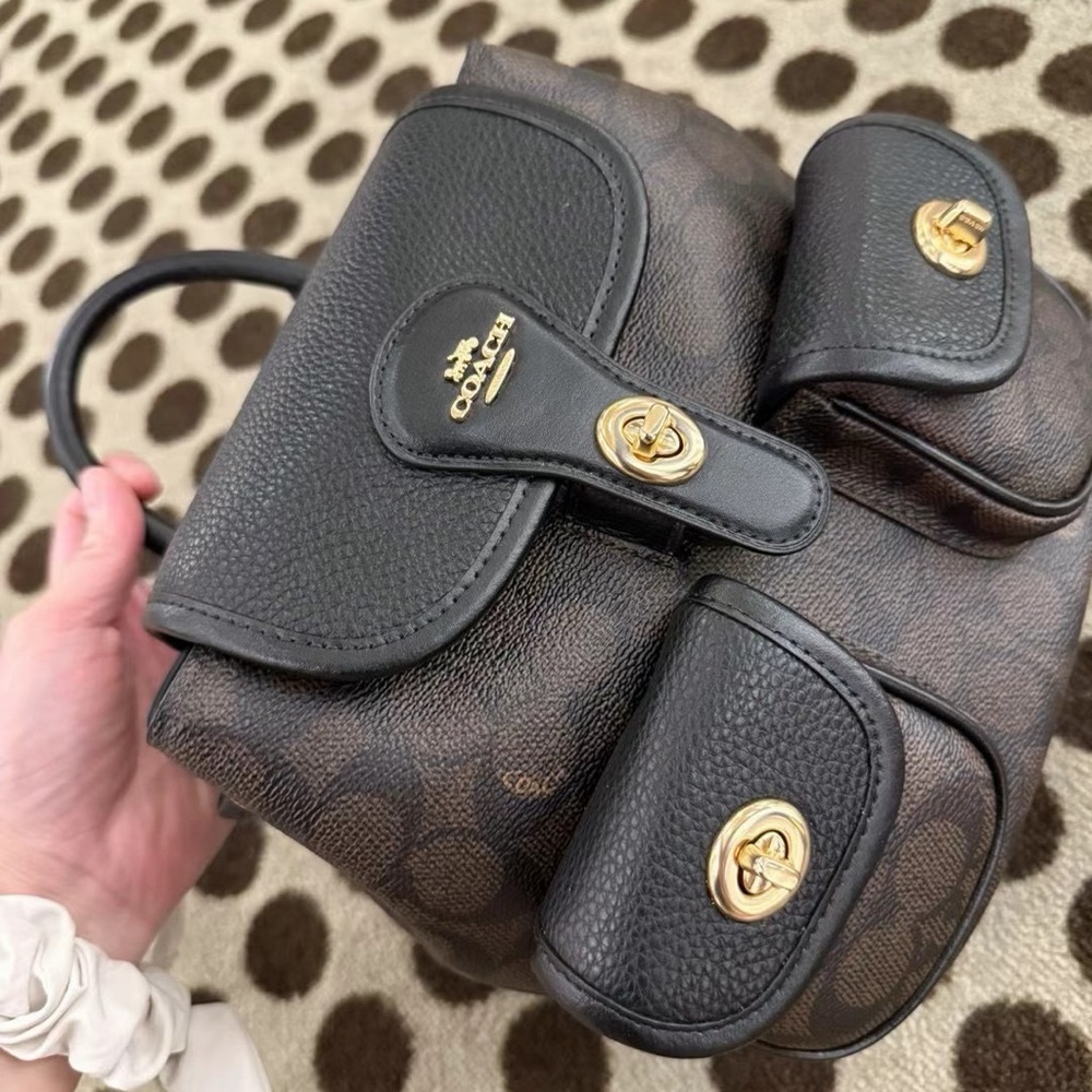 ‼️last one‼️NWT！COACH Hadley Backpack In Signature Canvas（CBH10）fast shipping - Picture 2 of 12